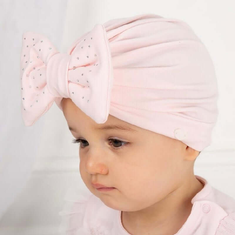 Caramelo Kids Baby Girls Diamonte Bow Turban Caramelo Kids Baby Girls Diamonte Bow Turban