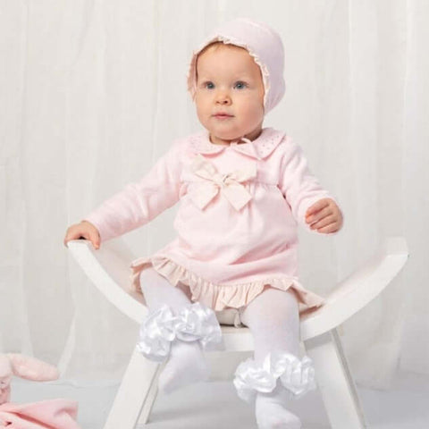 Caramelo Kids Baby Girls Pink Diamonte Dress Set Caramelo Kids Baby Girls Pink Diamonte Dress Set