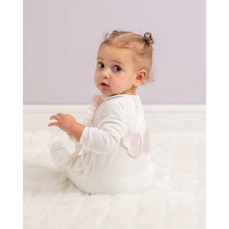 Caramelo Kids Baby Girls Pink Wings Babygrow Caramelo Kids Baby Girls Pink Wings Babygrow