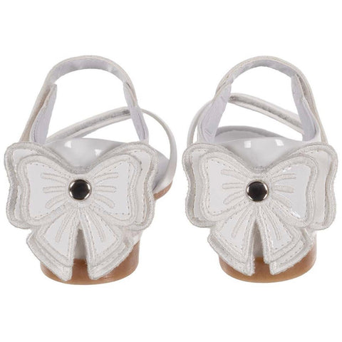 Caramelo Kids Girls White Bow Polkadot Sandals Caramelo Kids Girls White Bow Polkadot Sandals