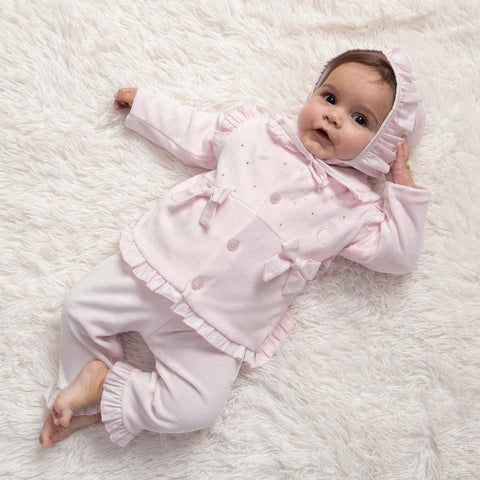 Caramelo Kids Velour Diamonte Four Piece Jacket Set Caramelo Kids Velour Diamonte Four Piece Jacket Set