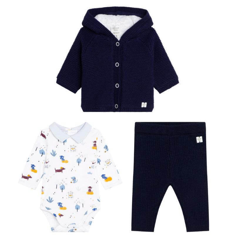 Carrement Beau Baby Boys Navy Knit 3 Piece Set Carrement Beau Baby Boys Navy Knit 3 Piece Set