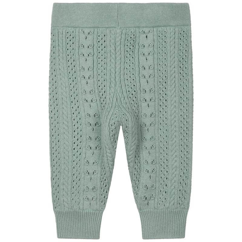 Chloe Baby Girls Green Knitted Trousers Chloe Baby Girls Green Knitted Trousers
