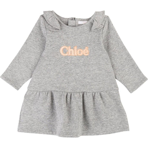 Chloe Baby Girls Grey Fleece Dress Chloe Baby Girls Grey Fleece Dress
