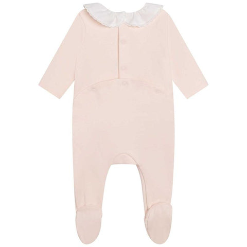 Chloe Baby Girls Peach Organic Babygrow Chloe Baby Girls Peach Organic Babygrow