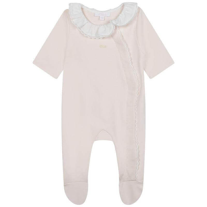 Chloe Baby Girls Peach Organic Cotton Babygrow Set Chloe Baby Girls Peach Organic Cotton Babygrow Set