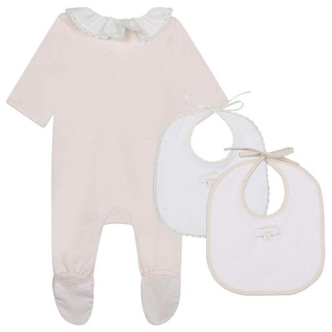 Chloe Baby Girls Peach Organic Cotton Babygrow Set Chloe Baby Girls Peach Organic Cotton Babygrow Set