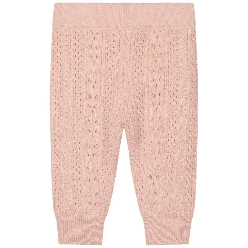 Chloe Baby Girls Pink Knitted Trousers Chloe Baby Girls Pink Knitted Trousers
