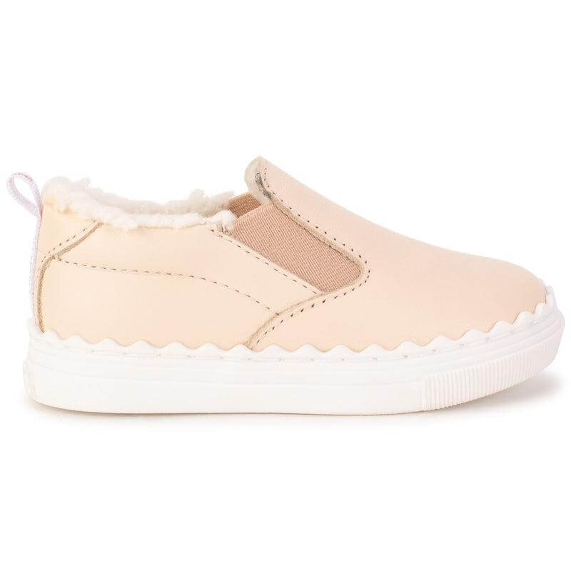 Chloe Baby Girls Pink Slip On Trainers Chloe Baby Girls Pink Slip On Trainers