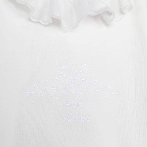 Chloe Baby Girls White Organic Cotton Babygrow Set Chloe Baby Girls White Organic Cotton Babygrow Set