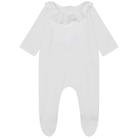 Chloe Baby Girls White Organic Cotton Babygrow Set Chloe Baby Girls White Organic Cotton Babygrow Set