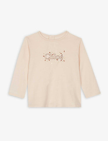 Chloe Girls Apricot Logo T-Shirt Chloe Girls Apricot Logo T-Shirt