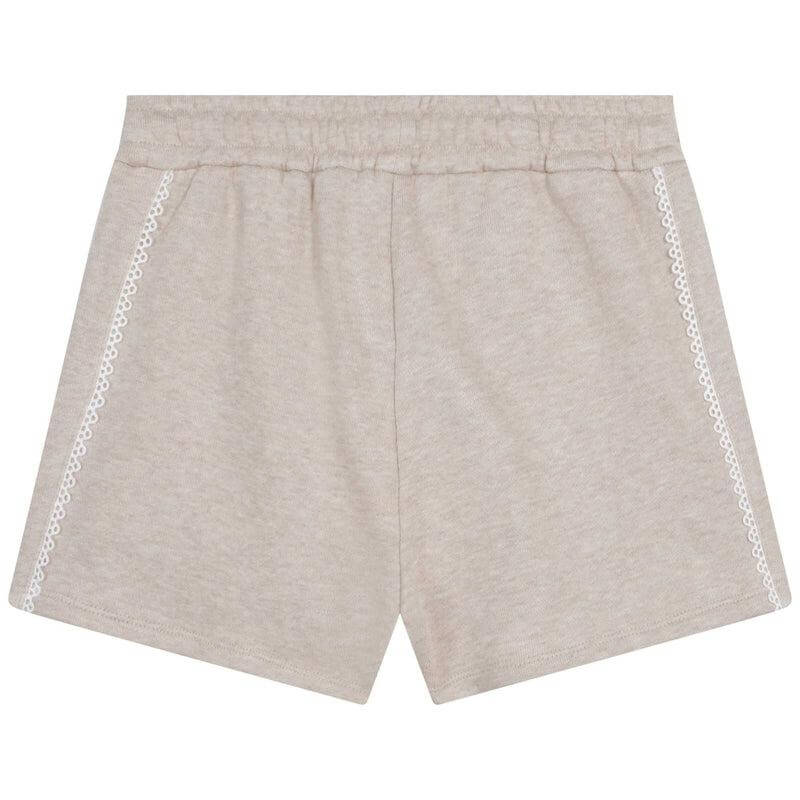 Chloe Girls Beige Lace Trim Shorts Chloe Girls Beige Lace Trim Shorts
