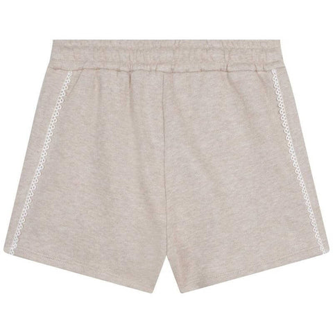 Chloe Girls Beige Lace Trim Shorts Chloe Girls Beige Lace Trim Shorts
