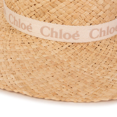 Chloe Girls Chloe Logo Straw Hat Chloe Girls Chloe Logo Straw Hat
