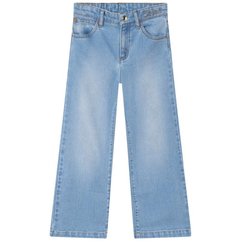 Chloe Girls Denim Blue Trousers Chloe Girls Denim Blue Trousers