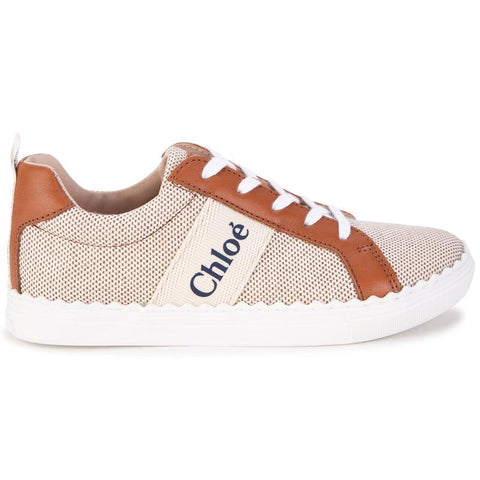 Chloe Girls Ginger Leather Trainers Chloe Girls Ginger Leather Trainers