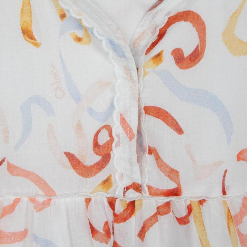 Chloe Girls Ivory Cotton Ribbon Dress Chloe Girls Ivory Cotton Ribbon Dress