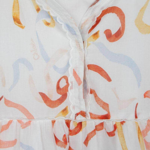 Chloe Girls Ivory Cotton Ribbon Dress Chloe Girls Ivory Cotton Ribbon Dress
