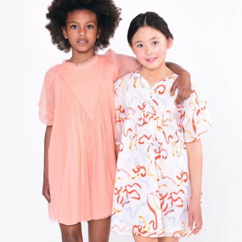 Chloe Girls Ivory Cotton Ribbon Dress Chloe Girls Ivory Cotton Ribbon Dress