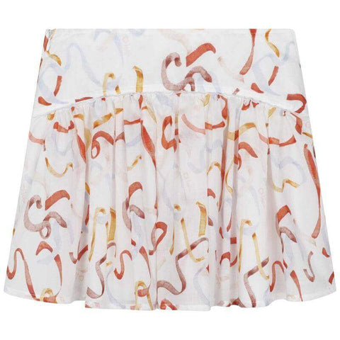 Chloe Girls Ivory Cotton Ribbon Skirt Chloe Girls Ivory Cotton Ribbon Skirt