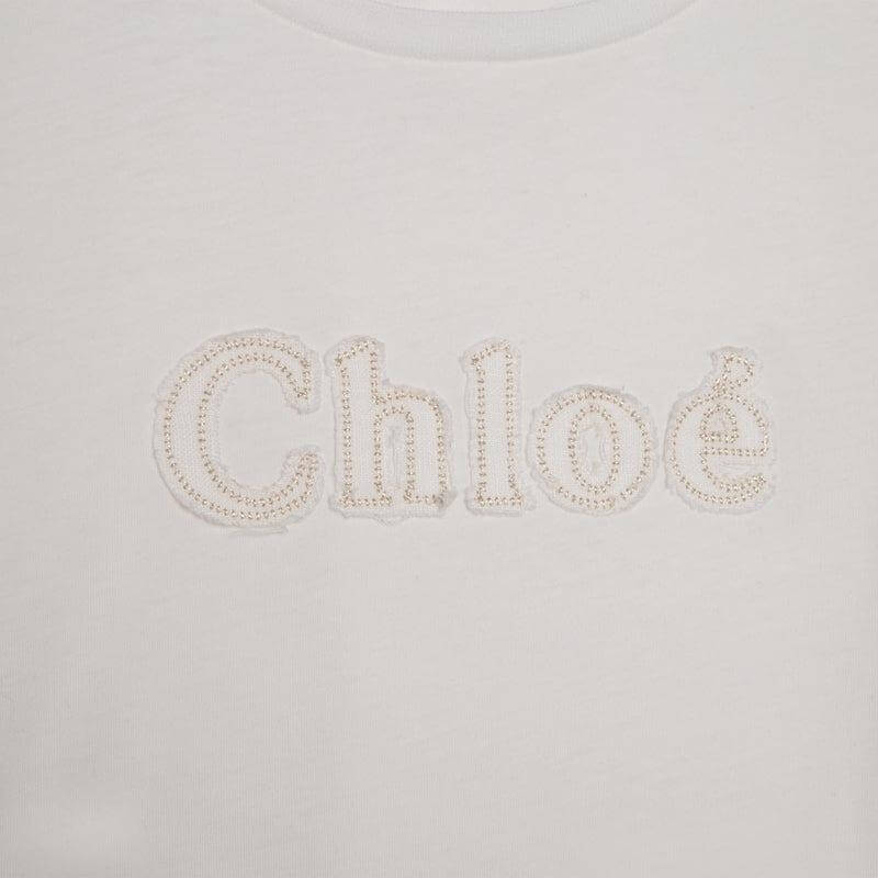 Chloe Girls Ivory Logo T-shirt Chloe Girls Ivory Logo T-shirt