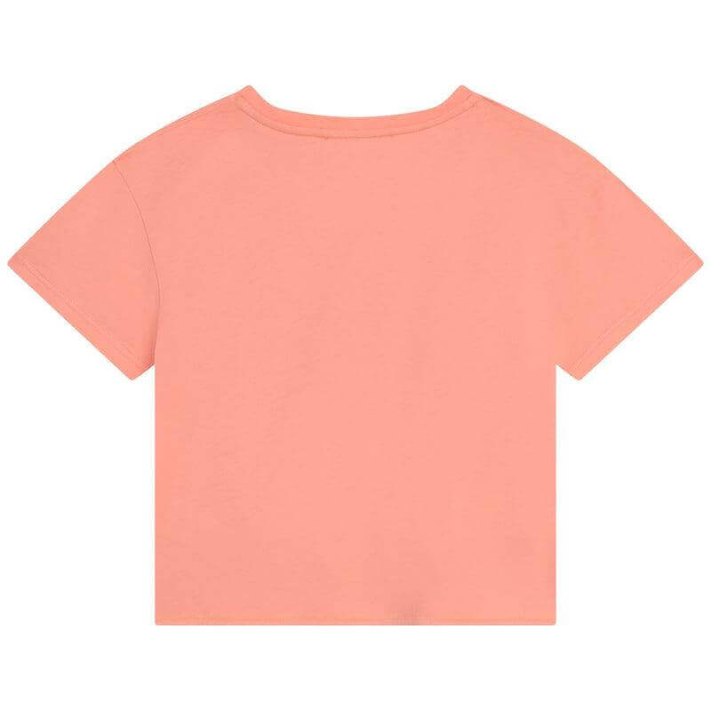 Chloe Girls Orange Ribbon Logo T-Shirt Chloe Girls Orange Ribbon Logo T-Shirt