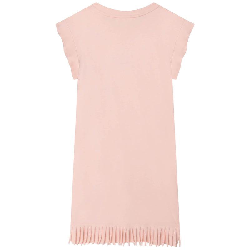 Chloe Girls Peach Fringe Logo Dress Chloe Girls Peach Fringe Logo Dress