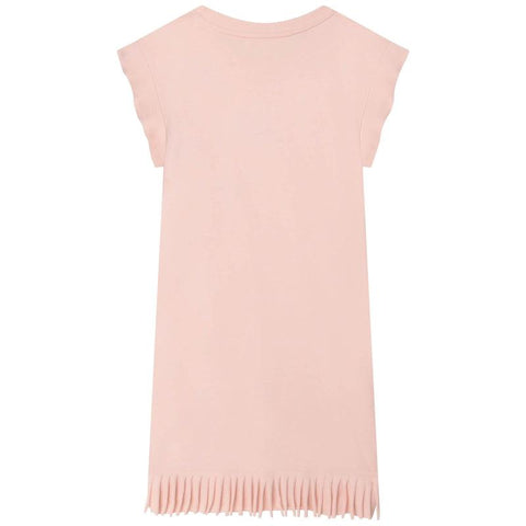 Chloe Girls Peach Fringe Logo Dress Chloe Girls Peach Fringe Logo Dress