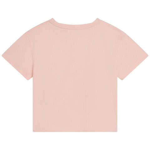 Chloe Girls Peach Ribbon Logo T-Shirt Chloe Girls Peach Ribbon Logo T-Shirt
