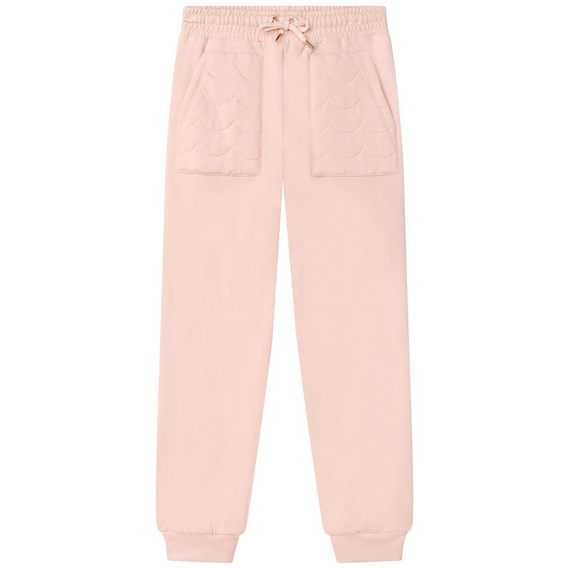 Chloe Girls Pink Cotton Joggers Chloe Girls Pink Cotton Joggers
