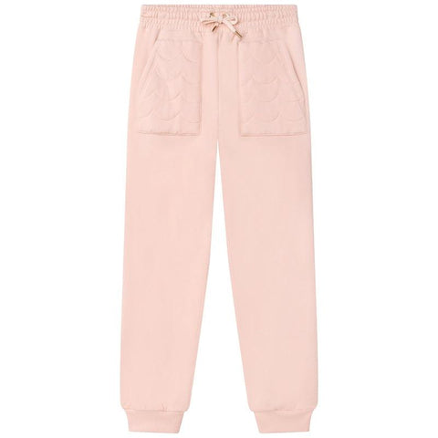 Chloe Girls Pink Cotton Joggers Chloe Girls Pink Cotton Joggers