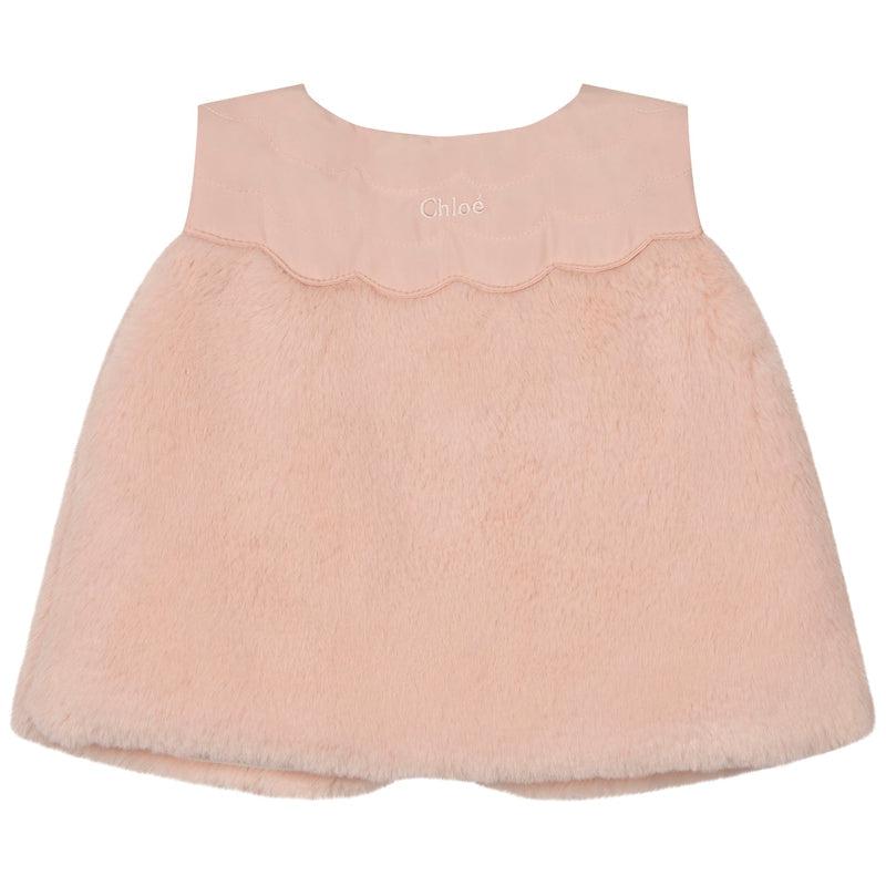Chloe Girls Pink Fur Waistcoat Chloe Girls Pink Fur Waistcoat