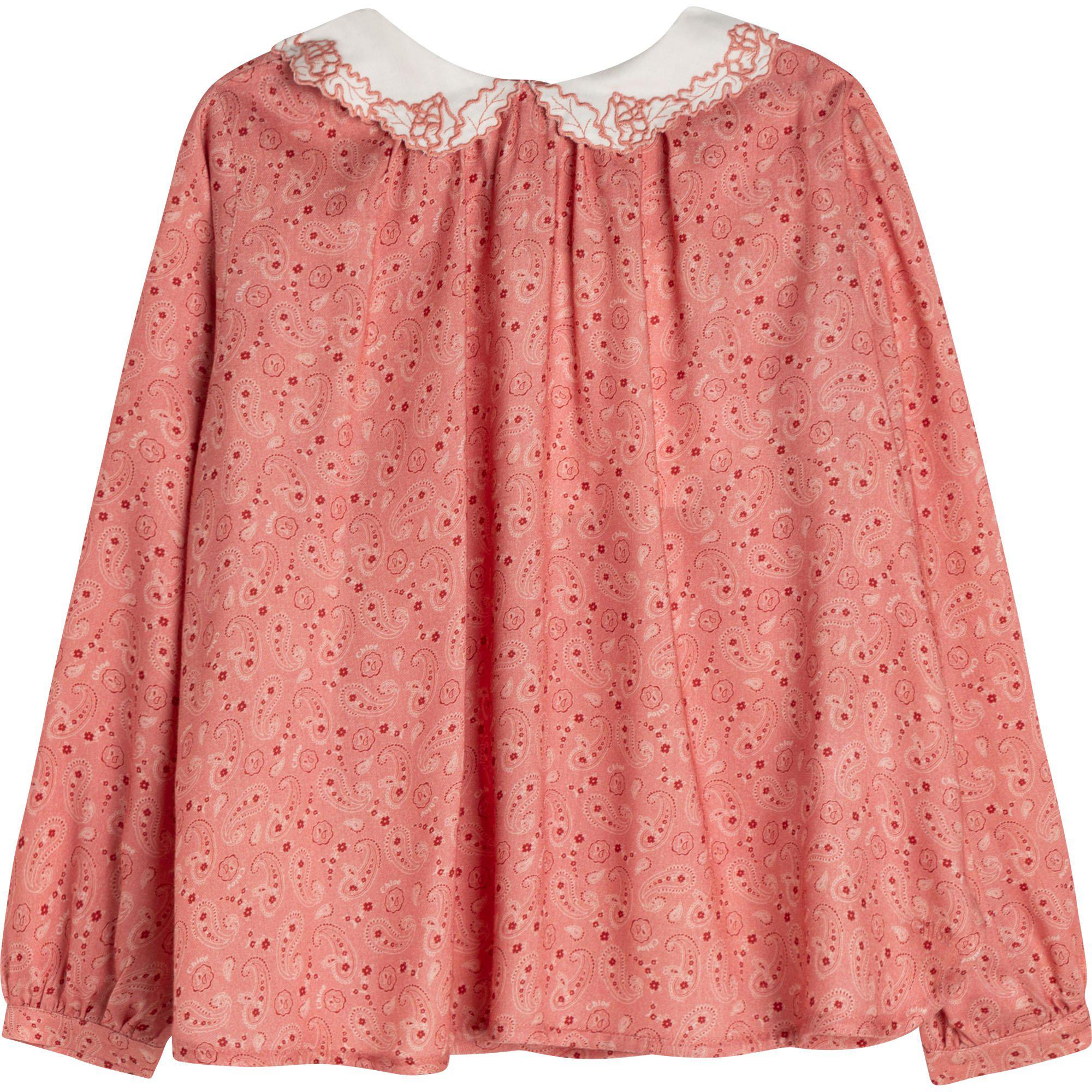 Chloe Girls Pink Paisley Blouse Chloe Girls Pink Paisley Blouse