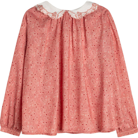 Chloe Girls Pink Paisley Blouse Chloe Girls Pink Paisley Blouse