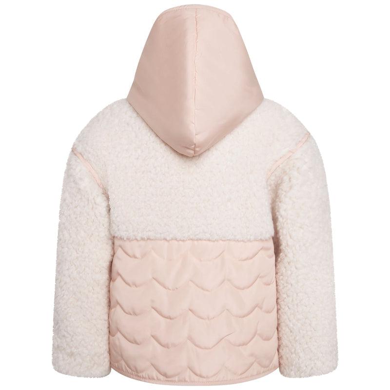 Chloe Girls Pink Quilted Hooded Jacket Chloe Girls Pink Quilted Hooded Jacket