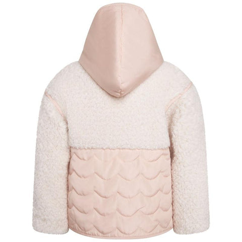 Chloe Girls Pink Quilted Hooded Jacket Chloe Girls Pink Quilted Hooded Jacket