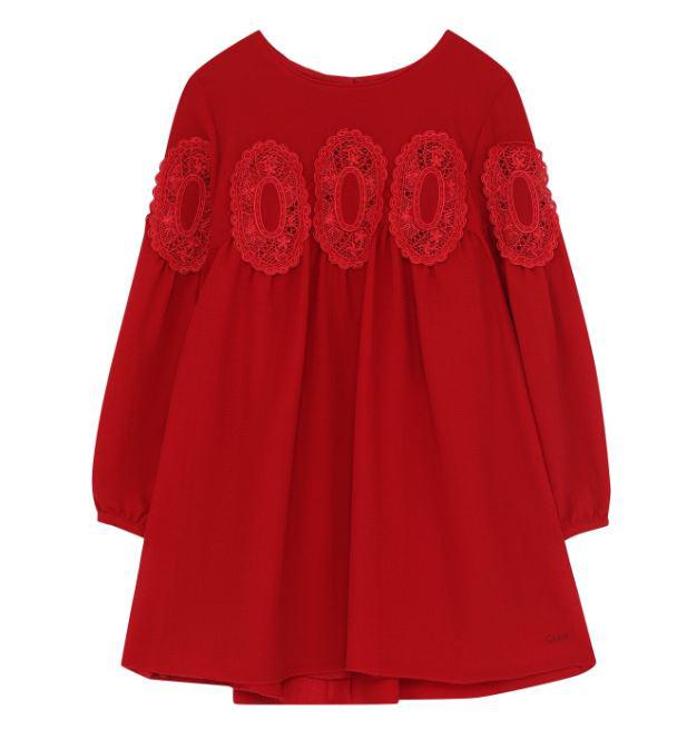 Chloe Girls Red Crepe Dress Chloe Girls Red Crepe Dress
