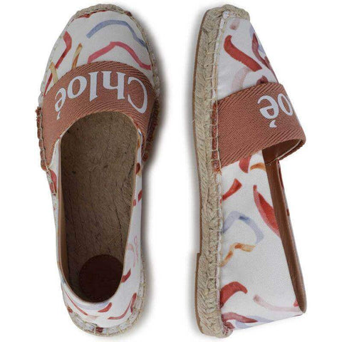 Chloe Girls Ribbon Print Espadrilles Chloe Girls Ribbon Print Espadrilles