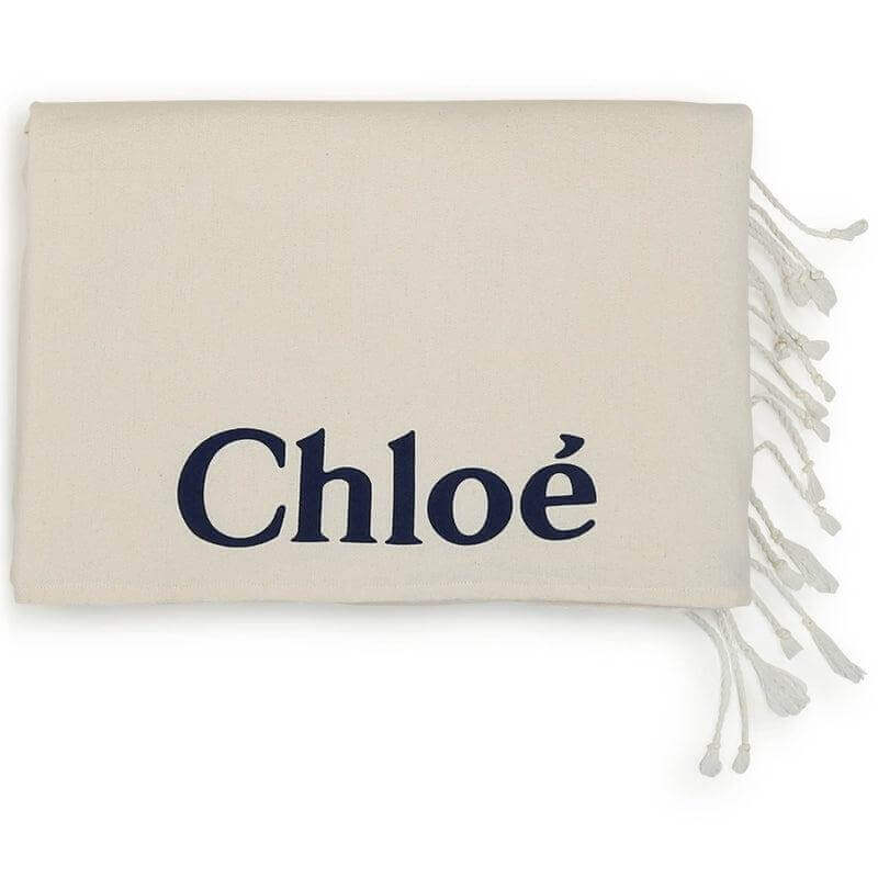 Chloe Girls Stripe Detail Fringed Beach Towel Chloe Girls Stripe Detail Fringed Beach Towel