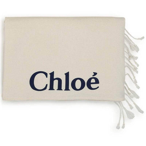 Chloe Girls Stripe Detail Fringed Beach Towel Chloe Girls Stripe Detail Fringed Beach Towel