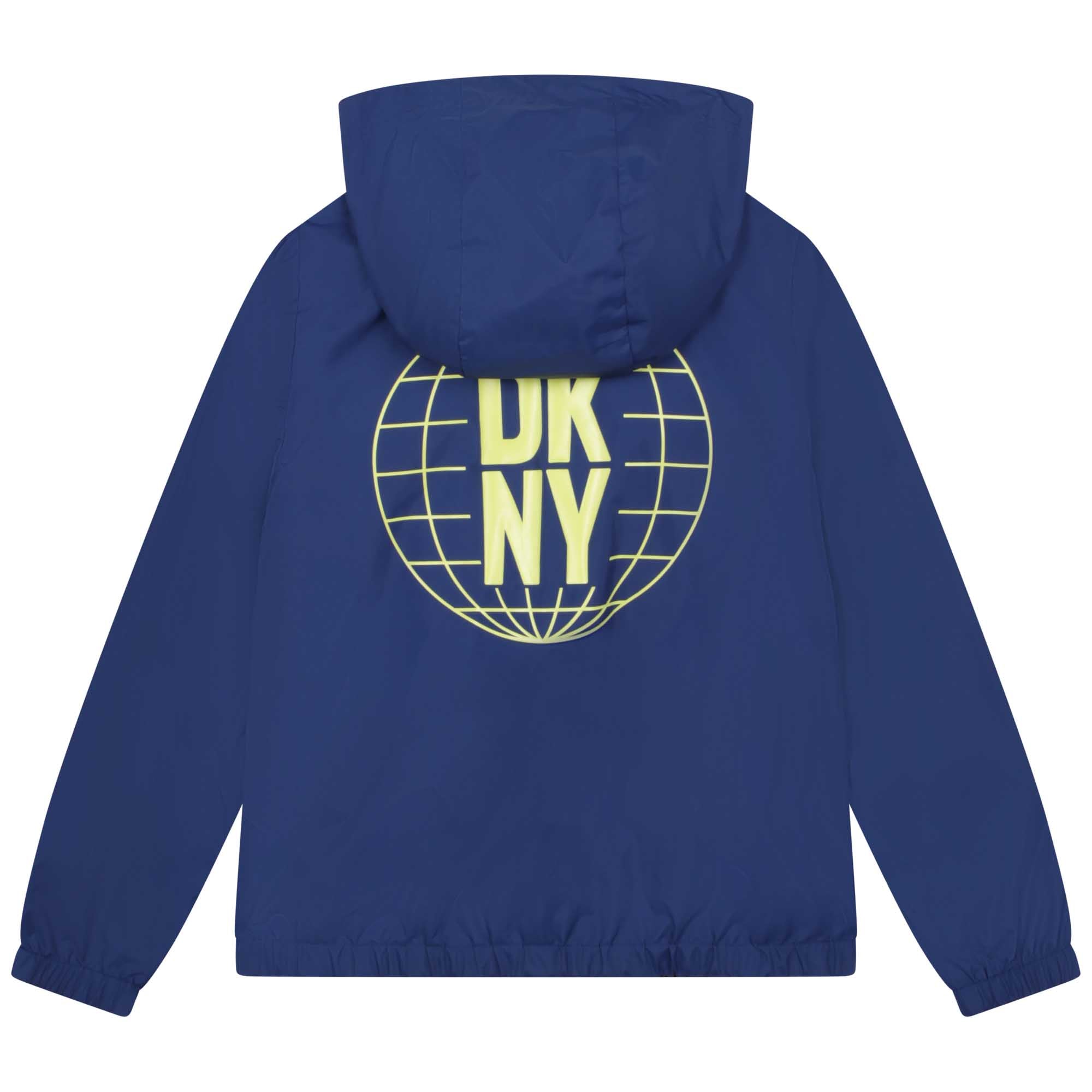DKNY Boys Black & Blue Reversible Zip Up Jacket DKNY Boys Black & Blue Reversible Zip Up Jacket
