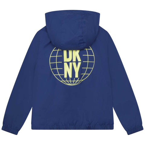 DKNY Boys Black & Blue Reversible Zip Up Jacket DKNY Boys Black & Blue Reversible Zip Up Jacket