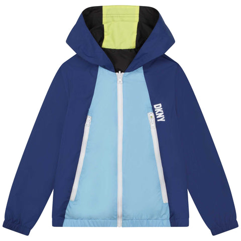 DKNY Boys Black & Blue Reversible Zip Up Jacket DKNY Boys Black & Blue Reversible Zip Up Jacket