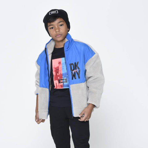 DKNY Boys Black Print Long Sleeve T-Shirt DKNY Boys Black Print Long Sleeve T-Shirt