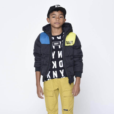 DKNY Boys Black Reversible Puffer Jacket DKNY Boys Black Reversible Puffer Jacket