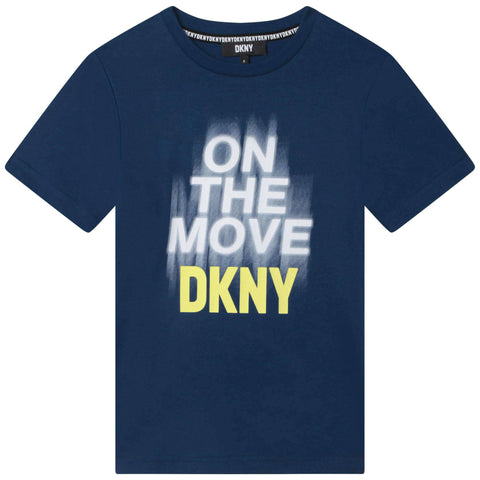 DKNY Boys Blue Cotton T-Shirt DKNY Boys Blue Cotton T-Shirt