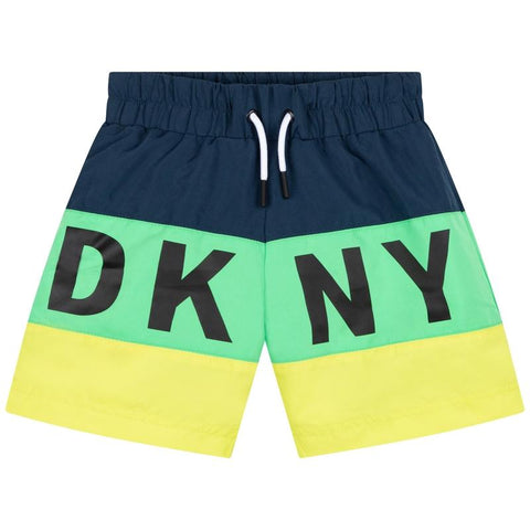 DKNY Boys Green Yellow Swim Shorts DKNY Boys Green Yellow Swim Shorts