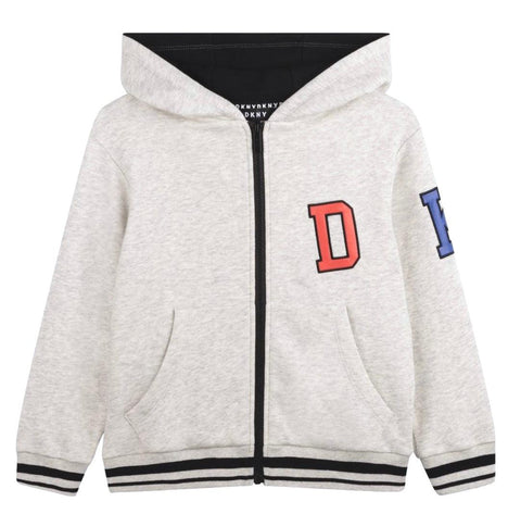 DKNY Boys Grey Zip Up Hoodie DKNY Boys Grey Zip Up Hoodie