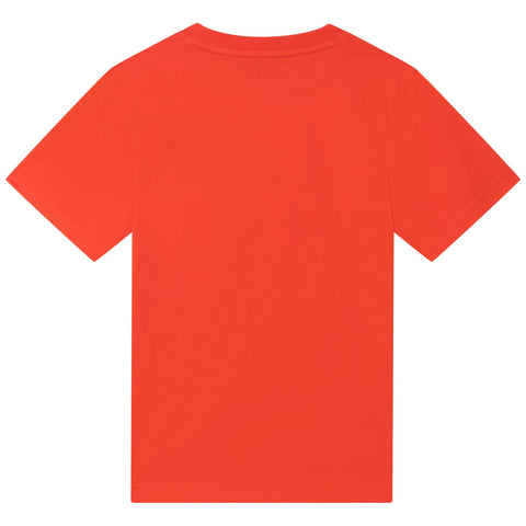DKNY Boys Red Cotton Logo T-Shirt DKNY Boys Red Cotton Logo T-Shirt